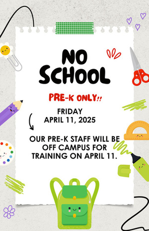 PRESCHOOL ONLY - No School